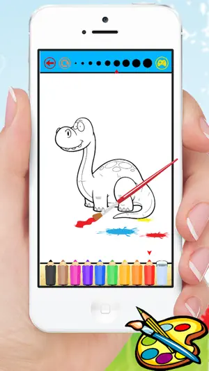 恐龙图画书 - 可爱绘图绘画儿童游戏截图3