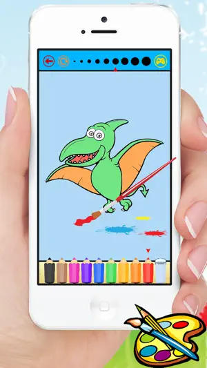 恐龙图画书 - 可爱绘图绘画儿童游戏截图5
