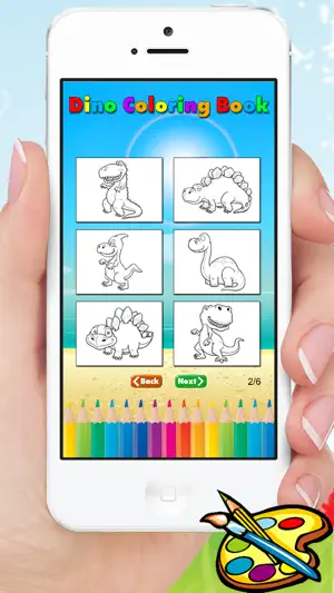恐龙图画书 - 可爱绘图绘画儿童游戏截图2