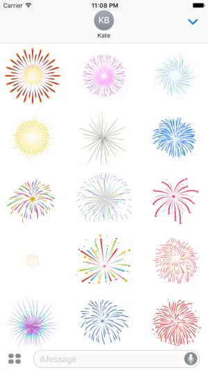 Animated Fireworks Celebration Stickers截图1