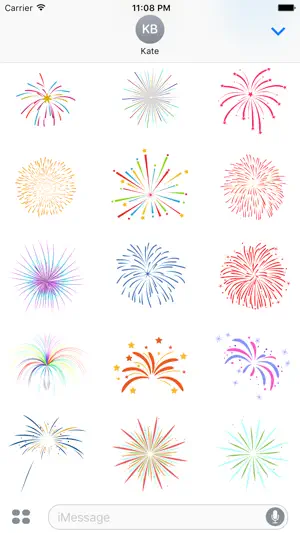 Animated Fireworks Celebration Stickers截图2