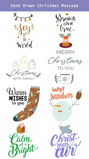 Christmas Hand Drawn Stickers截图3
