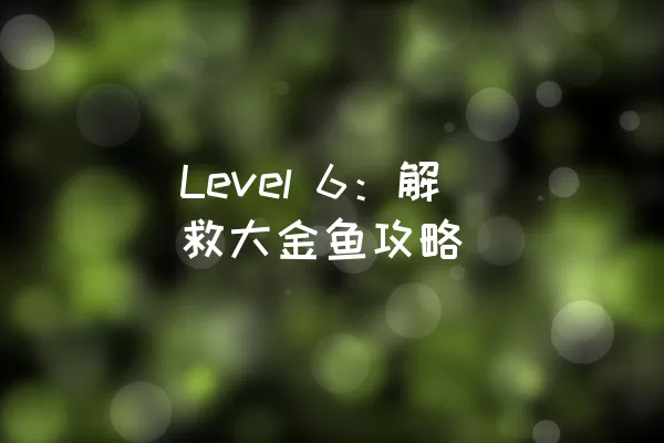 Level 6：解救大金鱼攻略